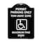 Signmission Permit Parking Tow-Away Zone Maximum Fine Heavy-Gauge Aluminum Sign, 18" L, 24" H, BW-1824-23318 A-DES-BW-1824-23318 - alternate 1